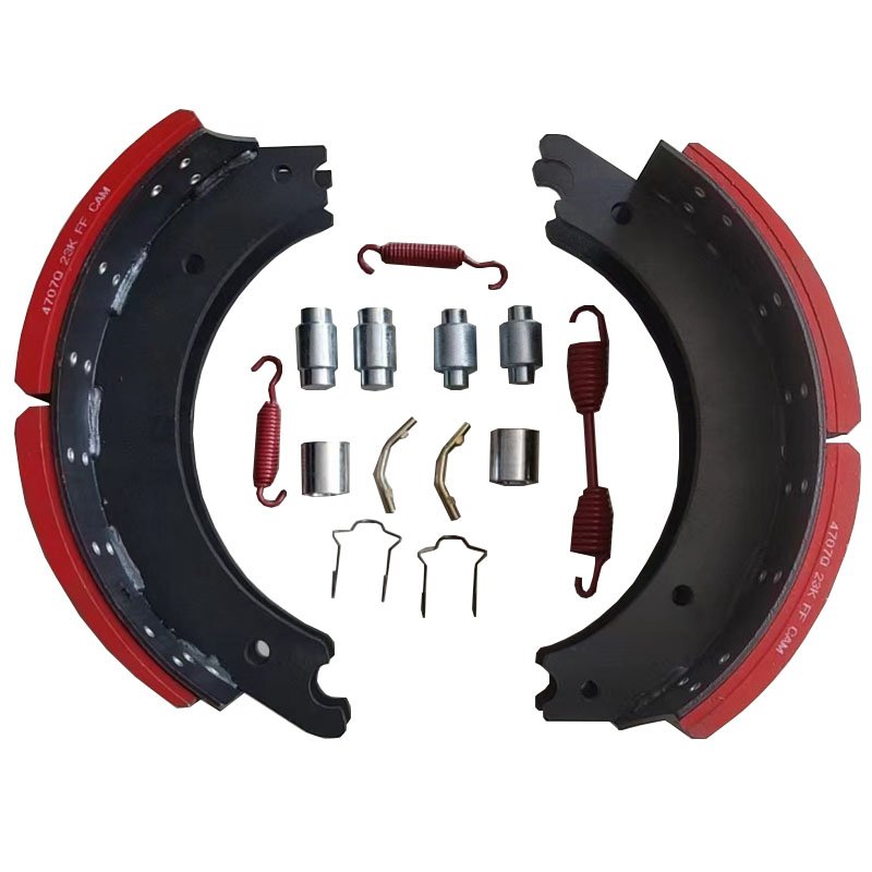 AMERICAN EUROPEAN HEAVY DUTY TRUCK TRAILER AXLE PARTS DRUM BRAKES SYSTEM BRAKE SHOE WITH REPAIR KITS